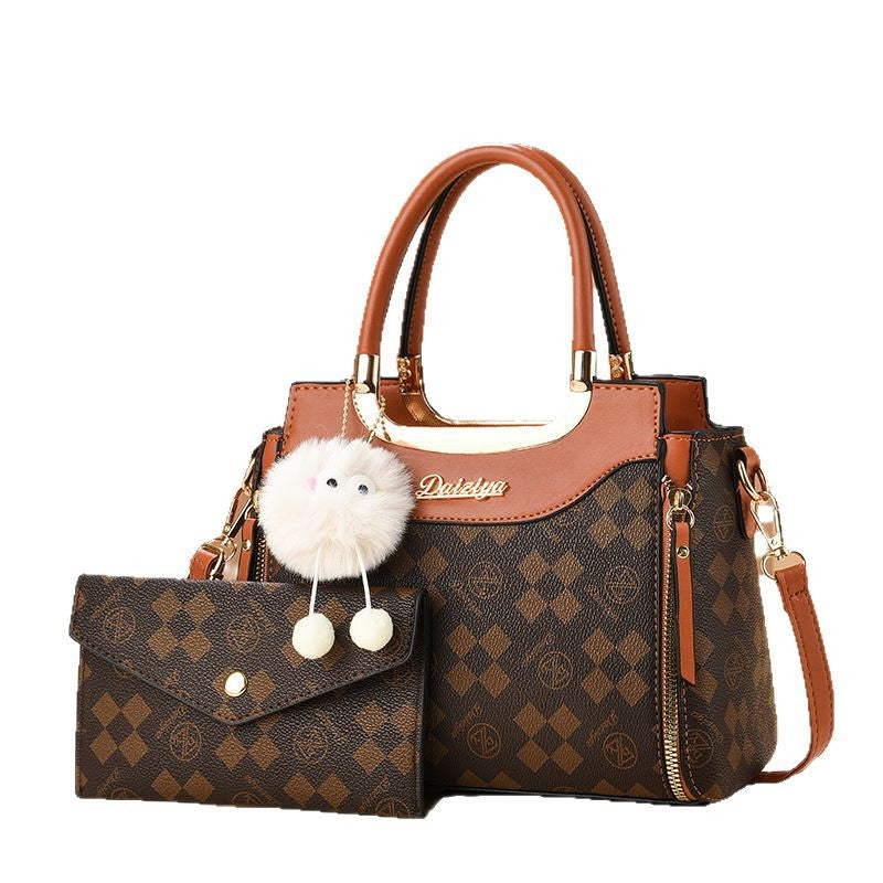 Simple High Sense Mother Fashionable Printed Shoulder Bags
