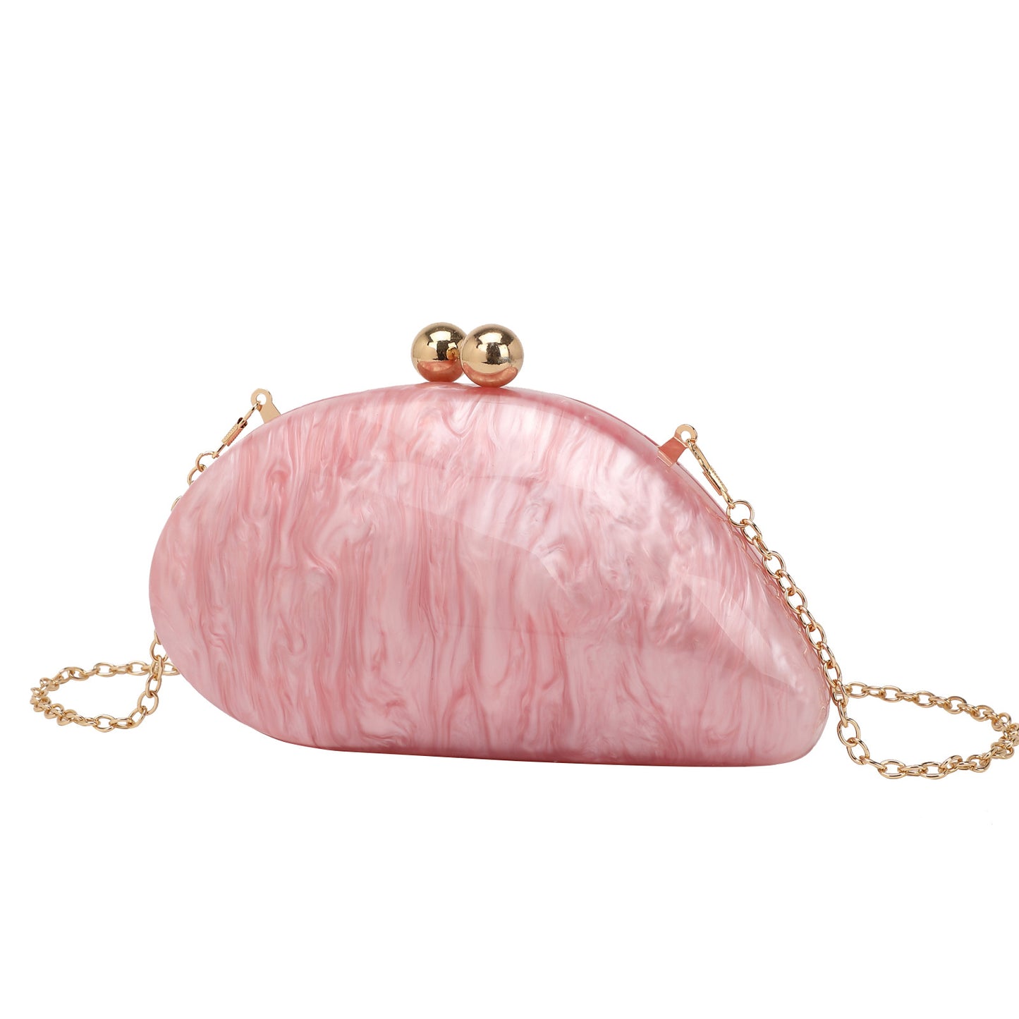 Women's Oval Acrylic One Wedding Banquet Clutch Dinner Bag