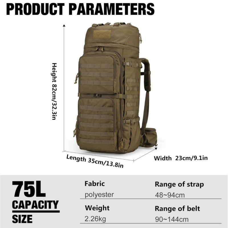 Combat Portable Large Capacity Camping Storage Mountain Climbing, Hiking Bag