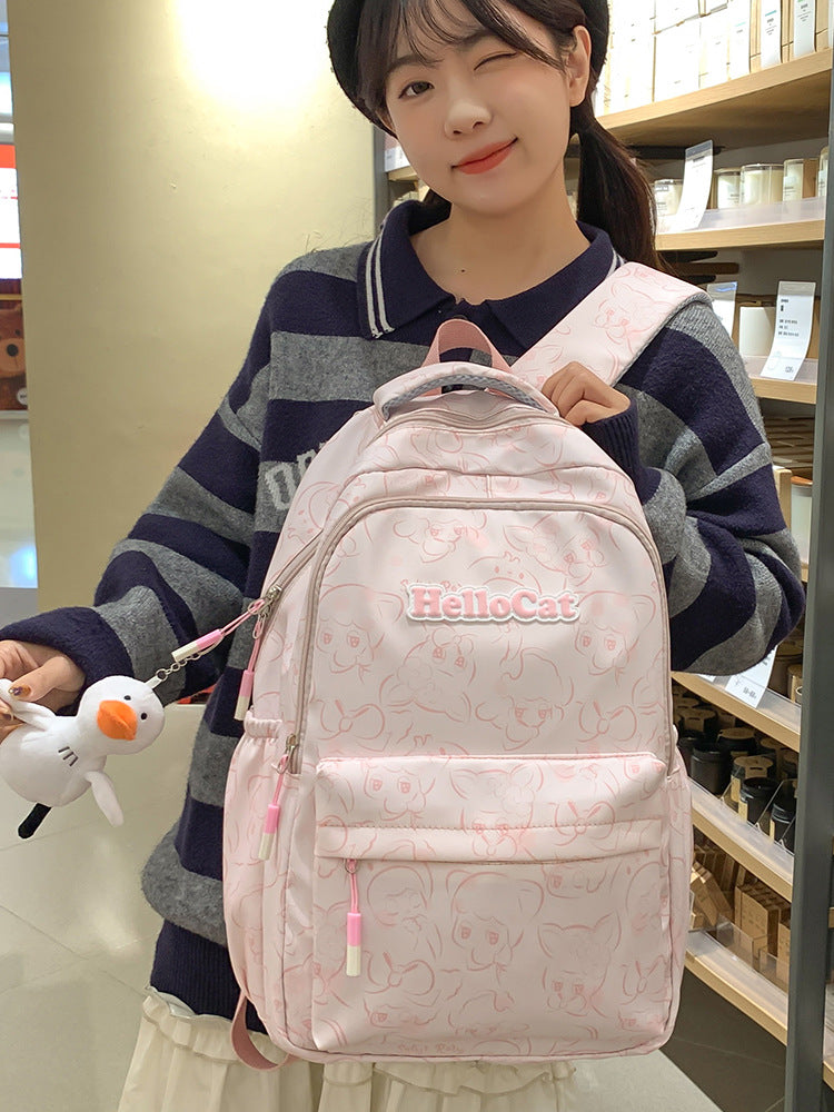 Spine Protection Burden Reduction Good-looking Junior High Large College Student Schoolbag