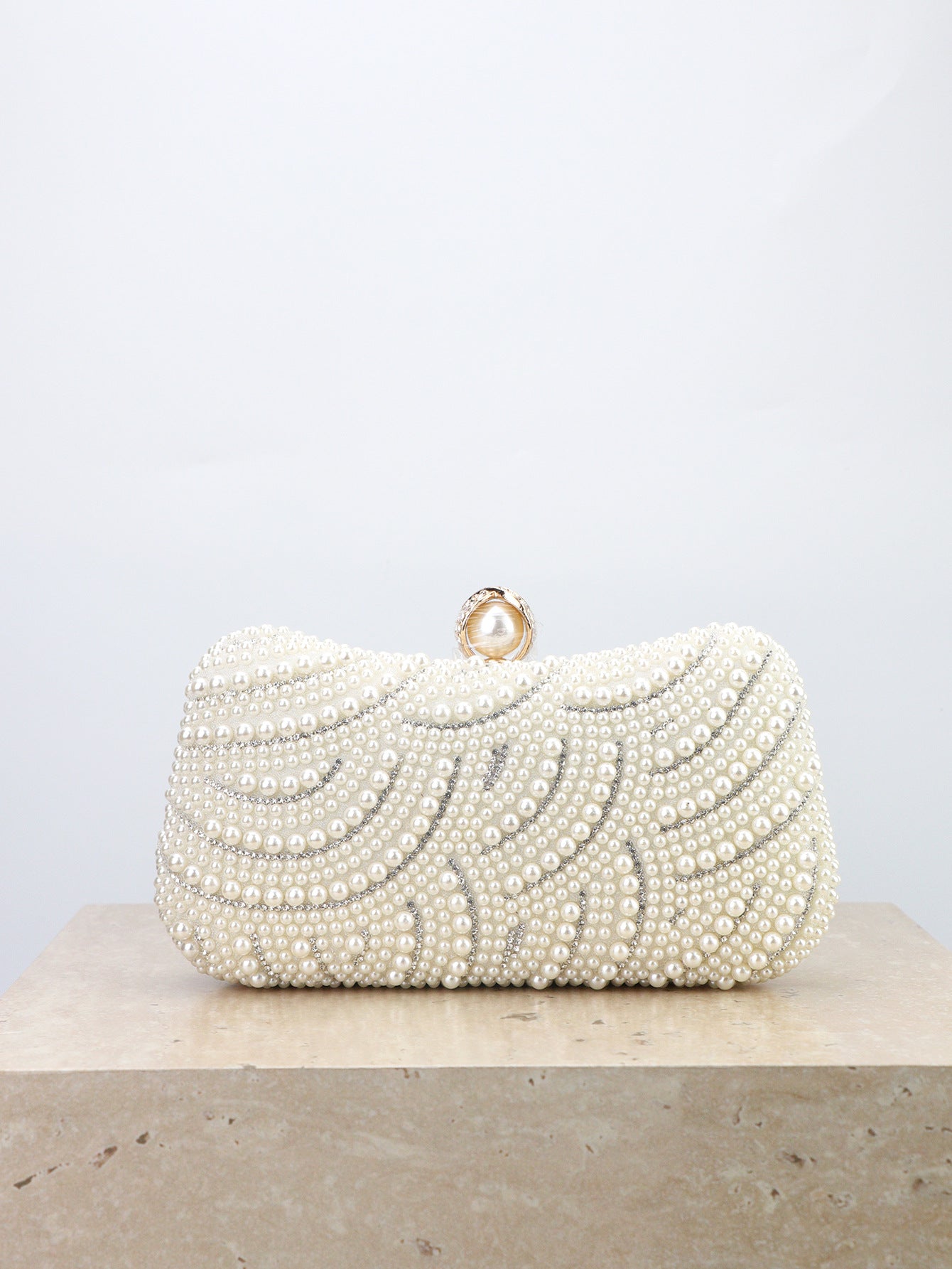 Women's Exquisite Party Banquet Pearl Clutch Beaded Dinner Bag