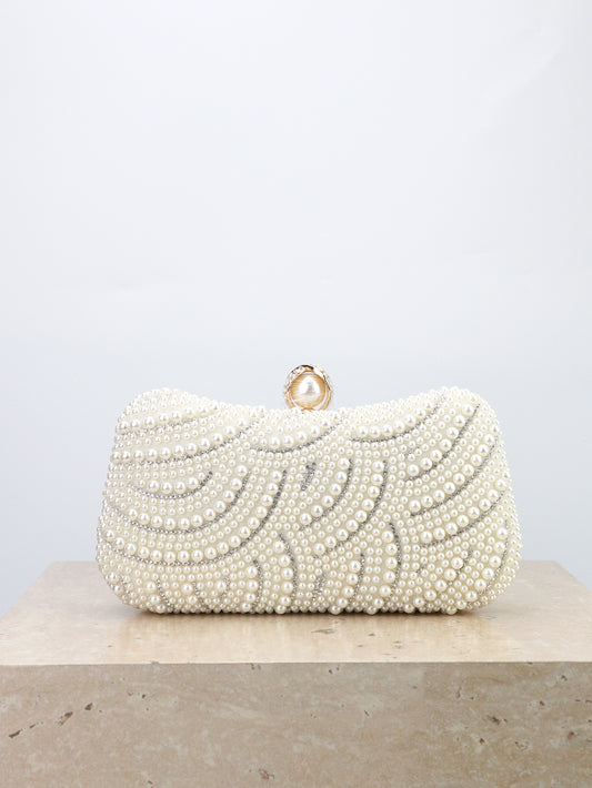 Women's Exquisite Party Banquet Pearl Clutch Beaded Dinner Bag