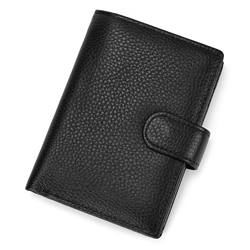 Women's & Men's First Layer Cow Two Fold Three Multi Slots Men's Wallet