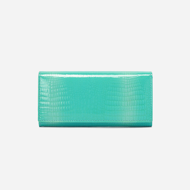 Charming Women's Crocodile Pattern Long Clutch Ladies Wallet