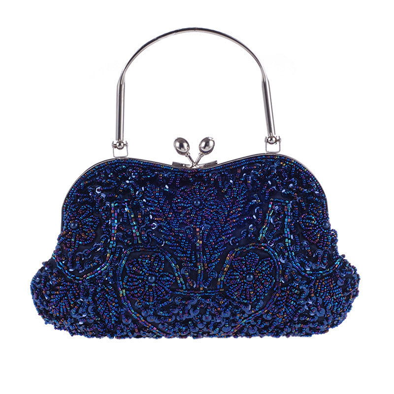 Women's Chinese Style Ethnic Beaded Old Party Clutch Dinner Bag