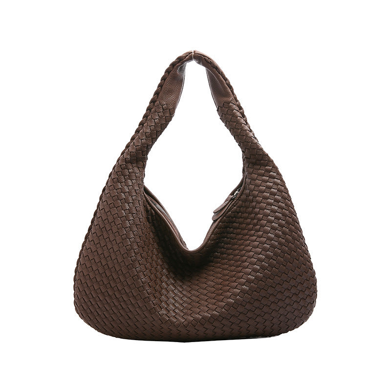 Women's French Style High Sense Woven Elegant Underarm Niche Texture Bags