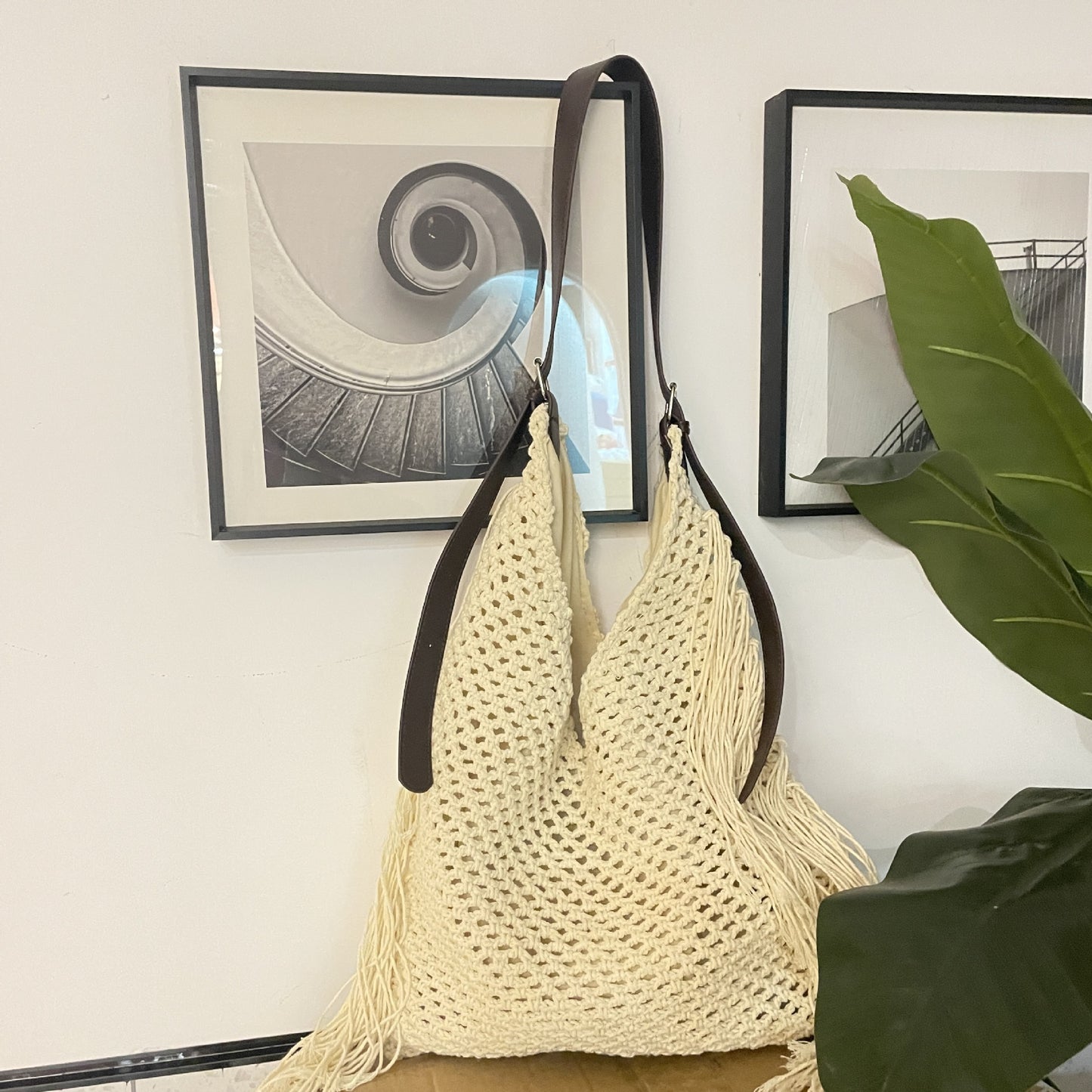 Spring Large Capacity Weaving Hollow Leisure Seaside Women's Shoulder Bag