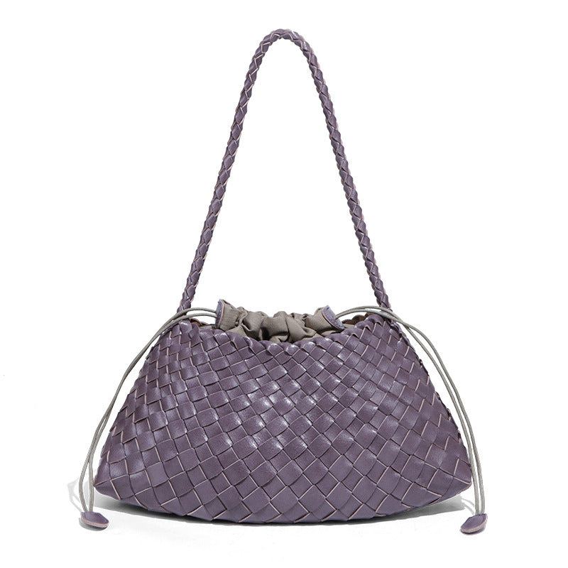 Women's Urban Simple Retro Solid Color Vegetable Basket Mother Underarm Women's Handbag