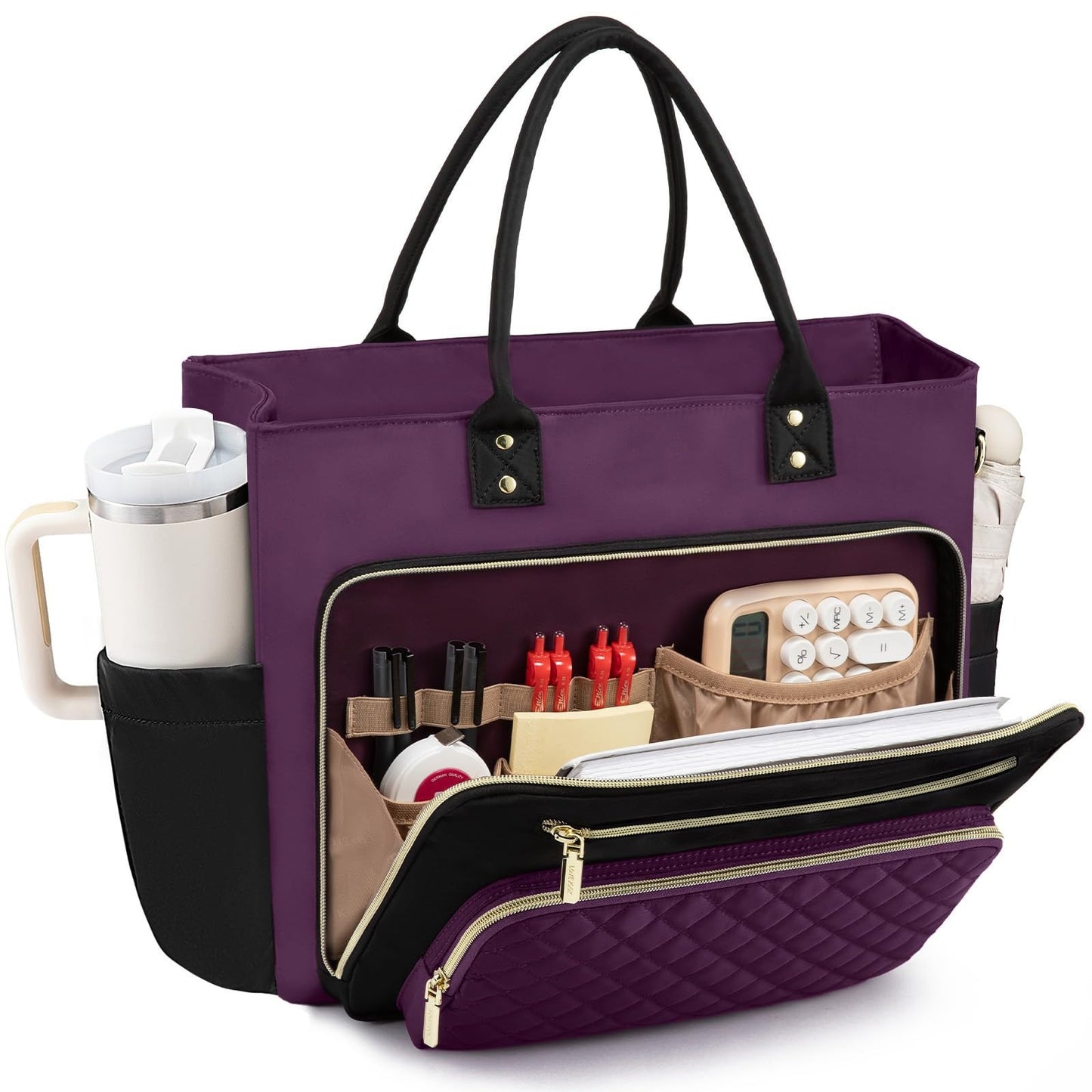 Female Portable Large Cup Pouch Capacity Laptop Bag