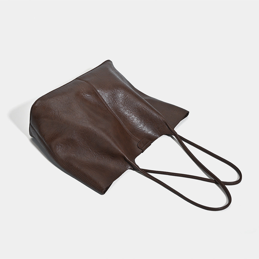 Minimalist Retro Large Capacity Soft Leather Small Square Bag