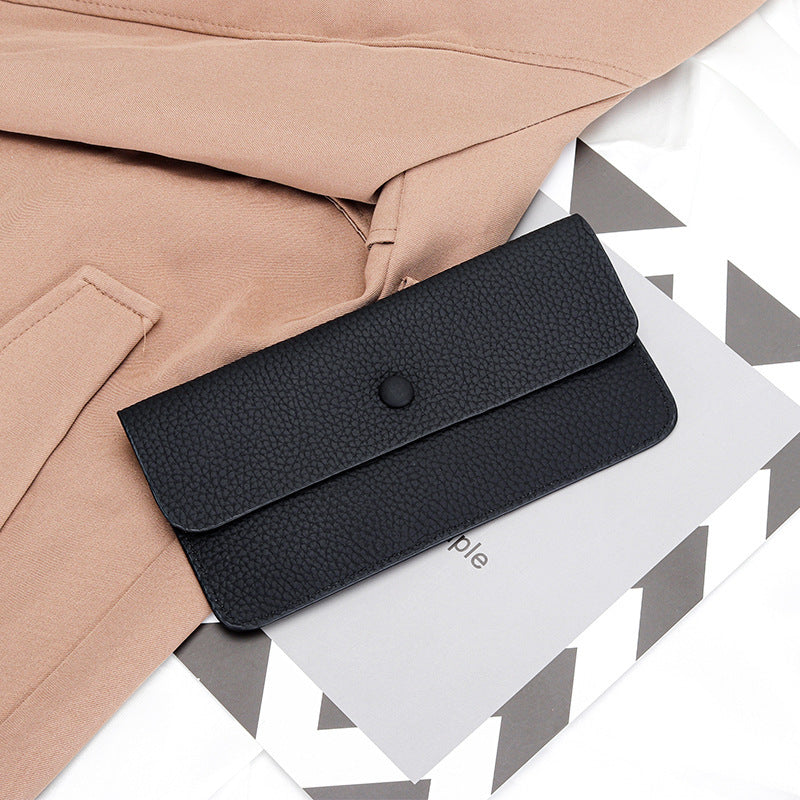 Women's Envelope Long Cowhide Clutch Leather Bags