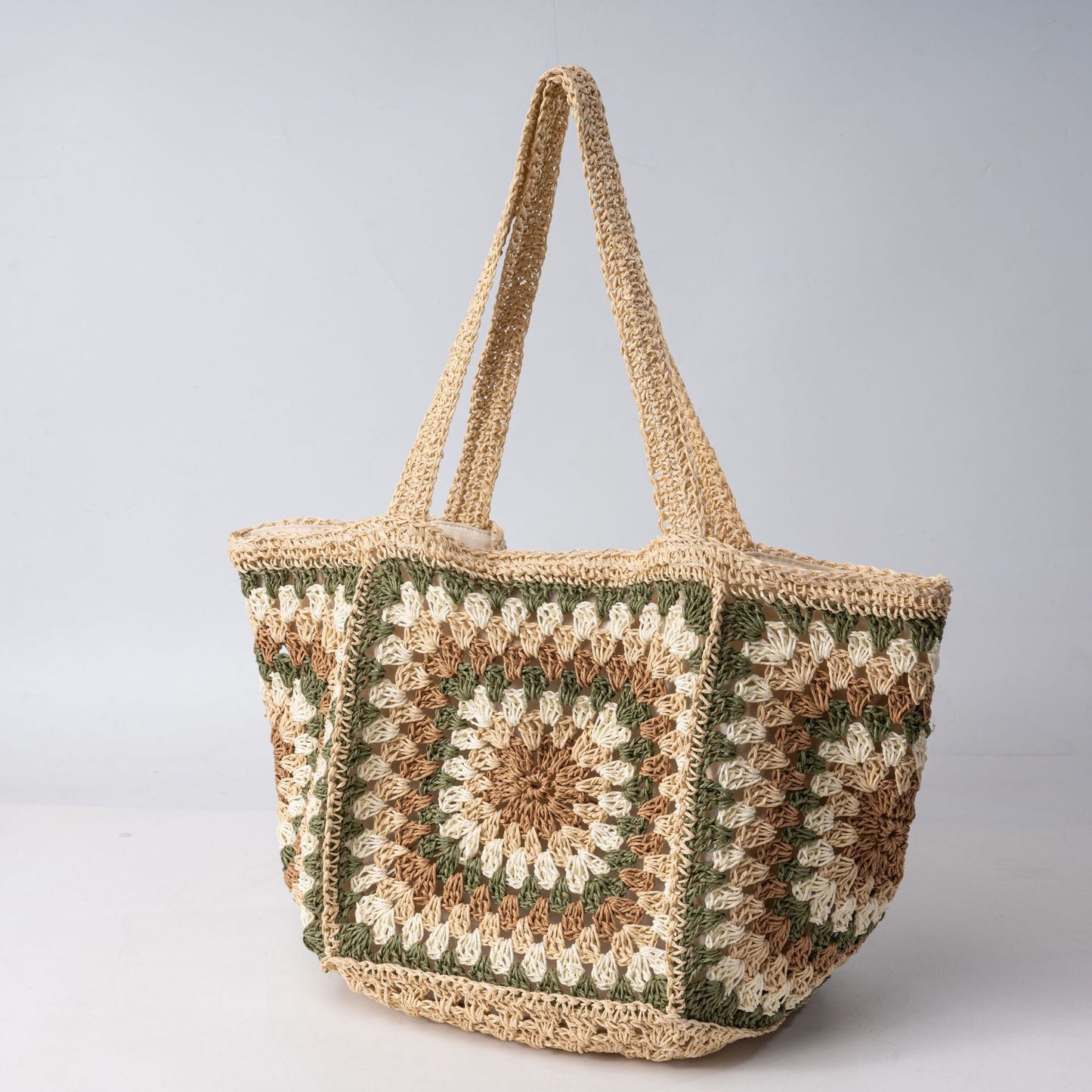 Sense Female Hand-woven Large Capacity Canvas Lining Women's Shoulder Bag