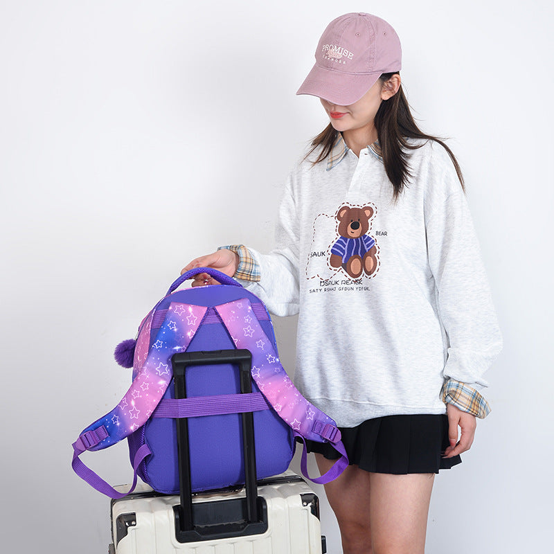Children's Three-piece Unicorn Commuter Large Capacity Primary School Bag