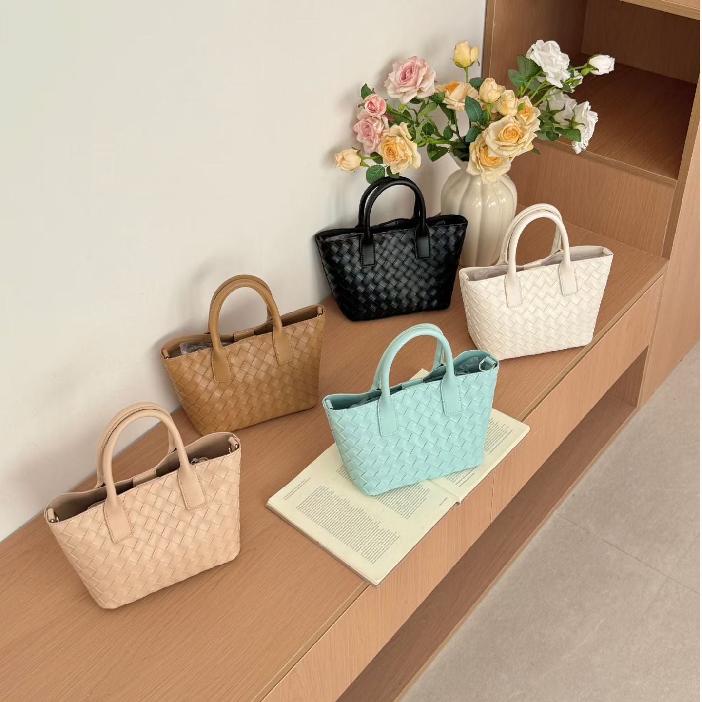 Women's High-grade Portable Woven Fashion Vegetable Basket Women's Handbag