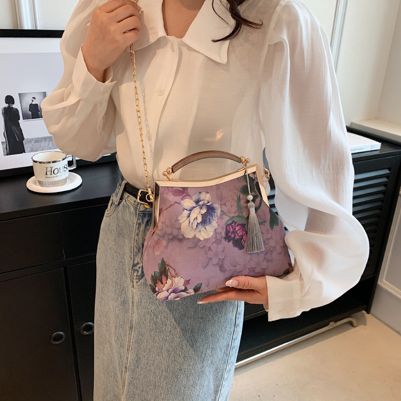 Women's Elegant Peony Rich Cheongsam Winter Printed Women's Handbag