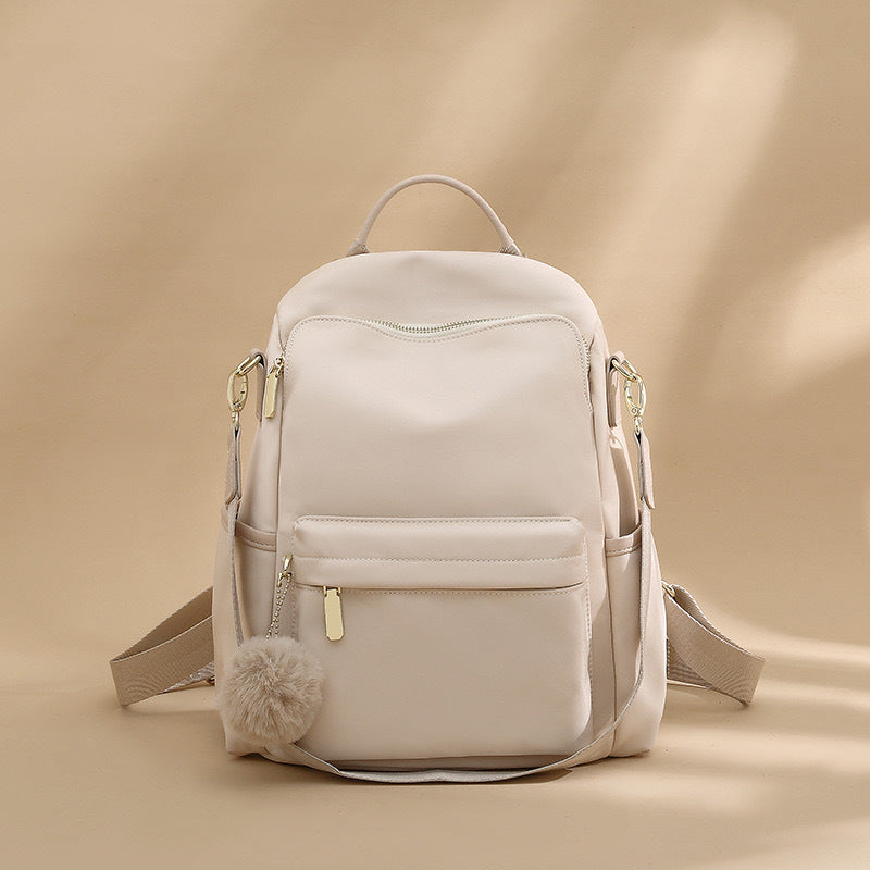 Women's Oxford Cloth Simple Lightweight Versatile College Large Universal Backpack