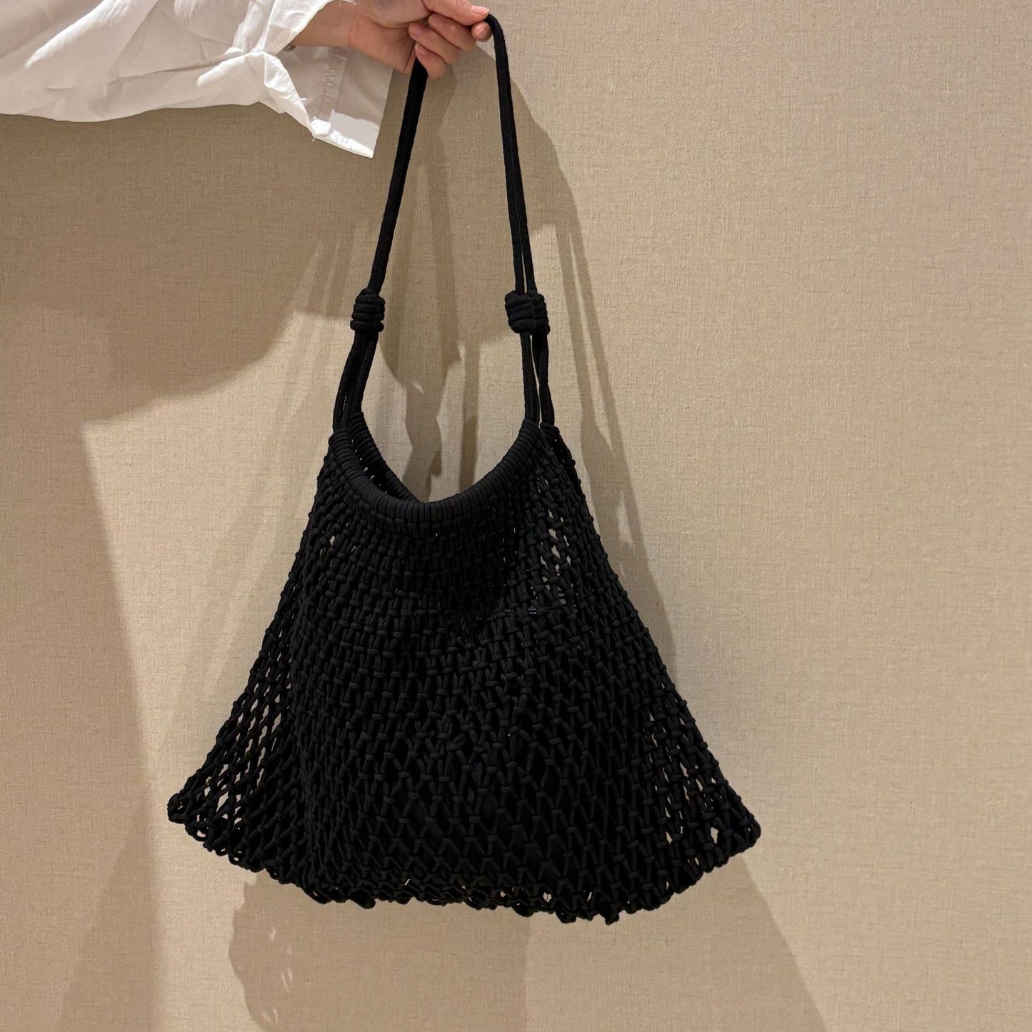 Large Capacity Woven Summer Hollow Straw Seaside Holiday Underarm Tote Bags