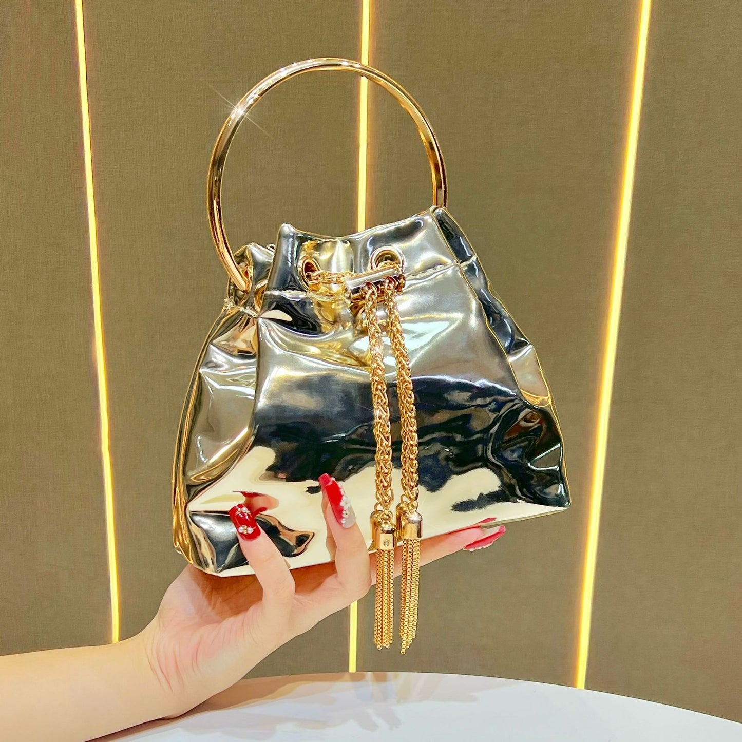 Fashion Women's Korean Simple Chain Niche Dinner Bag