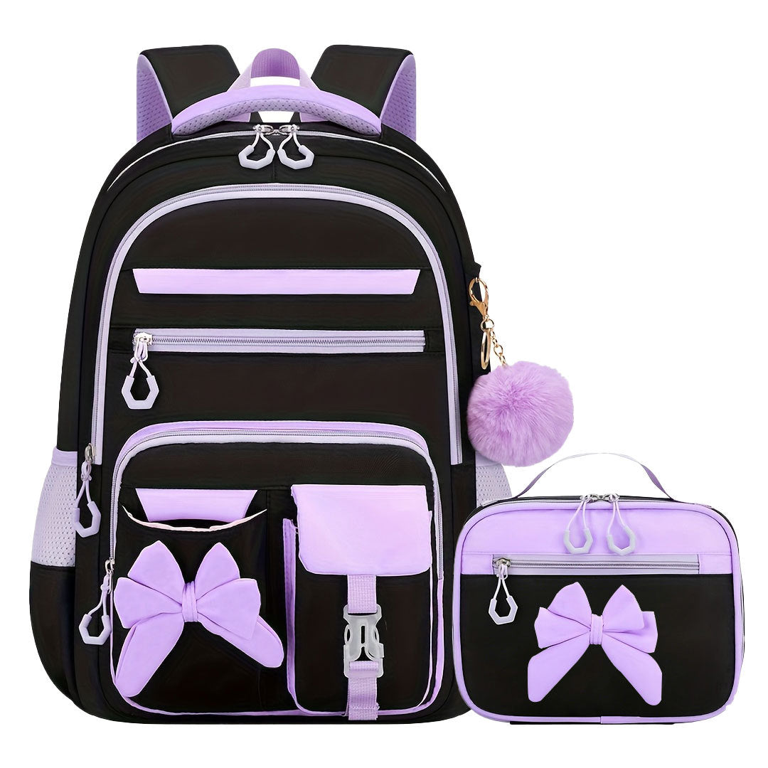 Cute Butterfly Three-piece Set Large Capacity Spine Protection Backpacks