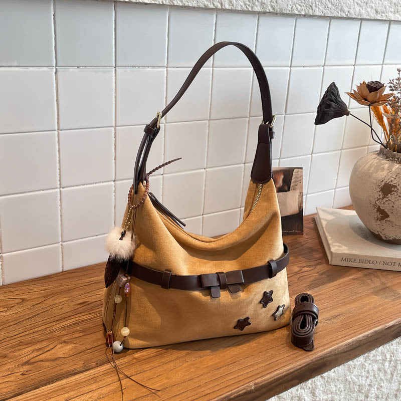 Women's Large Capacity Soft Fog Retro Women's Shoulder Bag