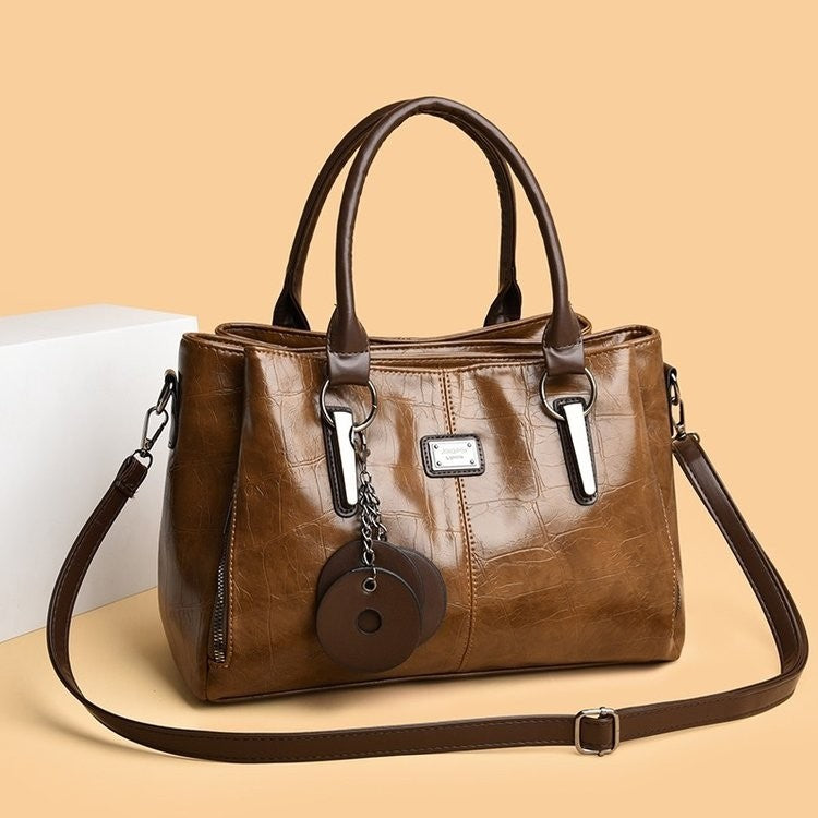 Women's Fashionable Textured Large Capacity Mom Bags