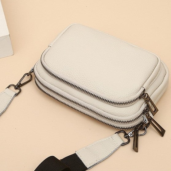 Women's Genuine Leather Trendy First Layer Cowhide Wide Women's Messenger Bag