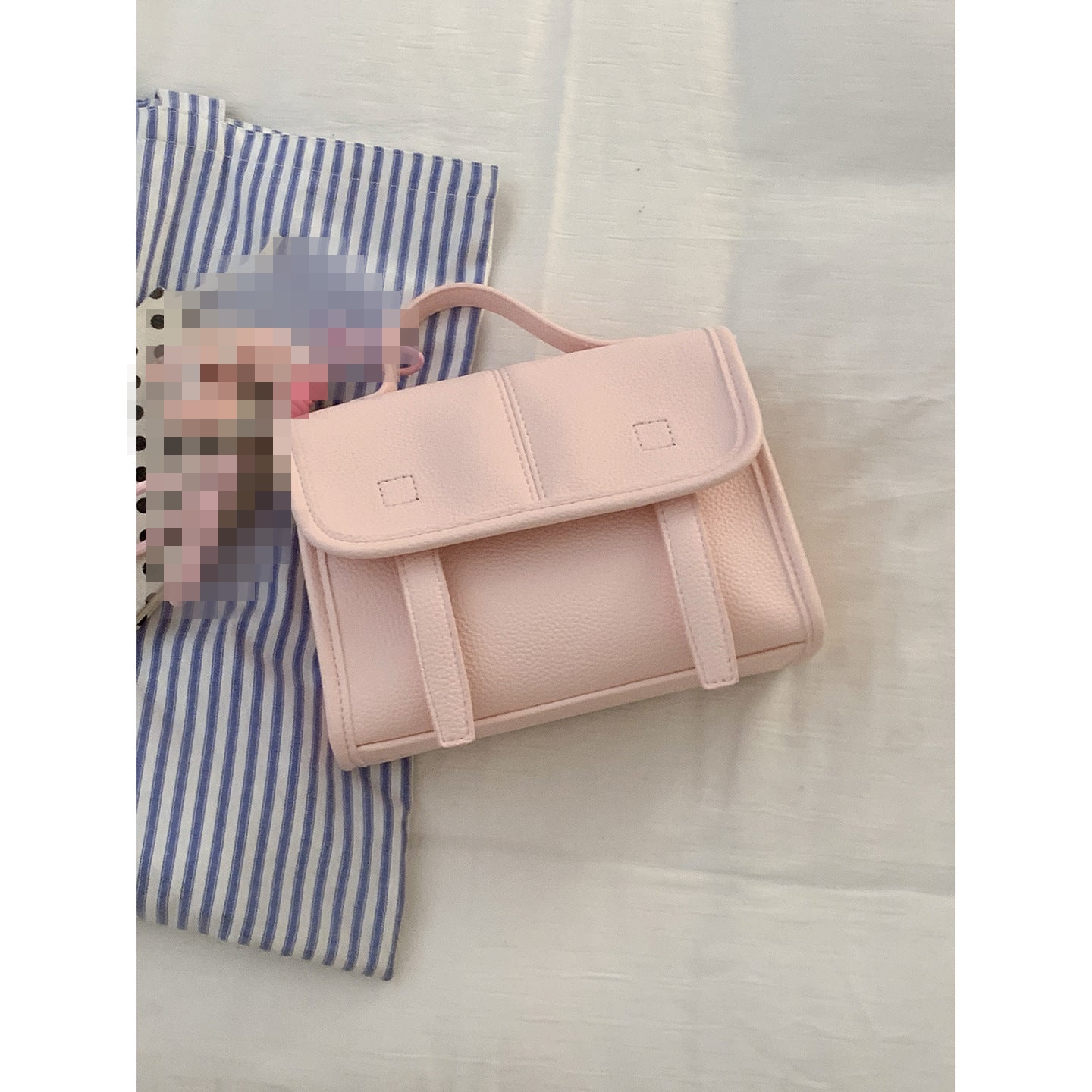 Women's Korean Style Fashion Carrying Simple Cambridge Small Square Bag
