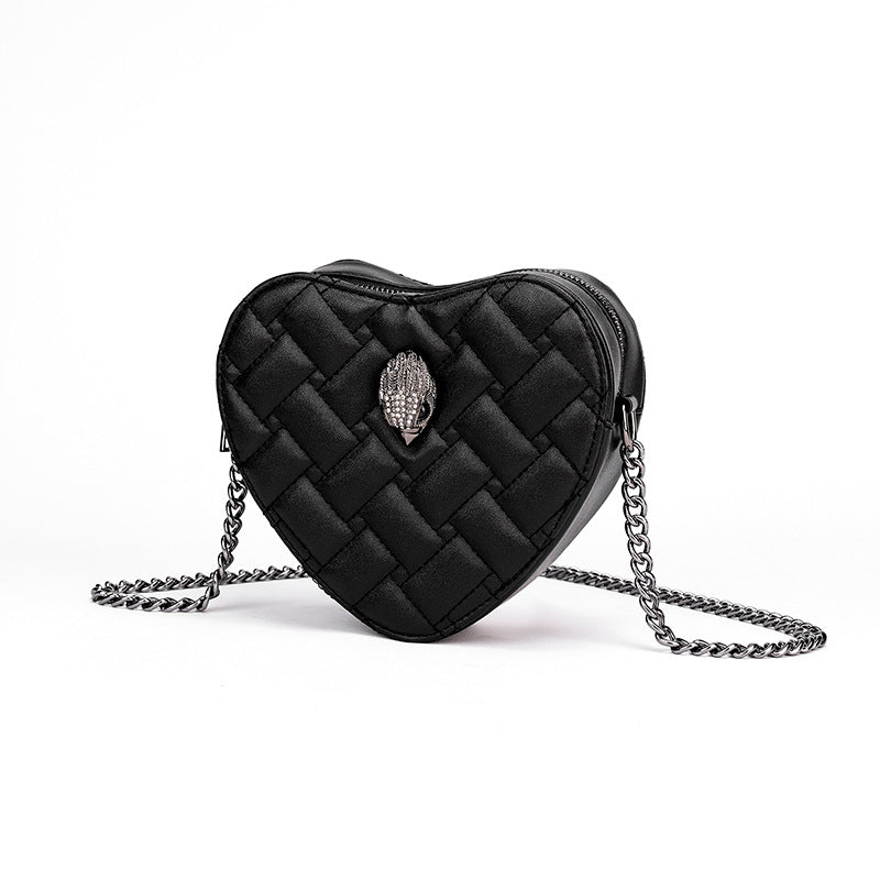 Women's Peach Heart Diamond Eagle Bird Head Women's Messenger Bag