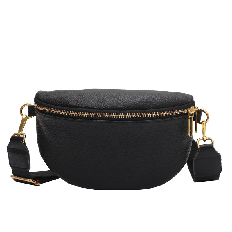 Women's Korean Style Black Summer Popular Fashion Women's Chest Bag, Fanny Pack