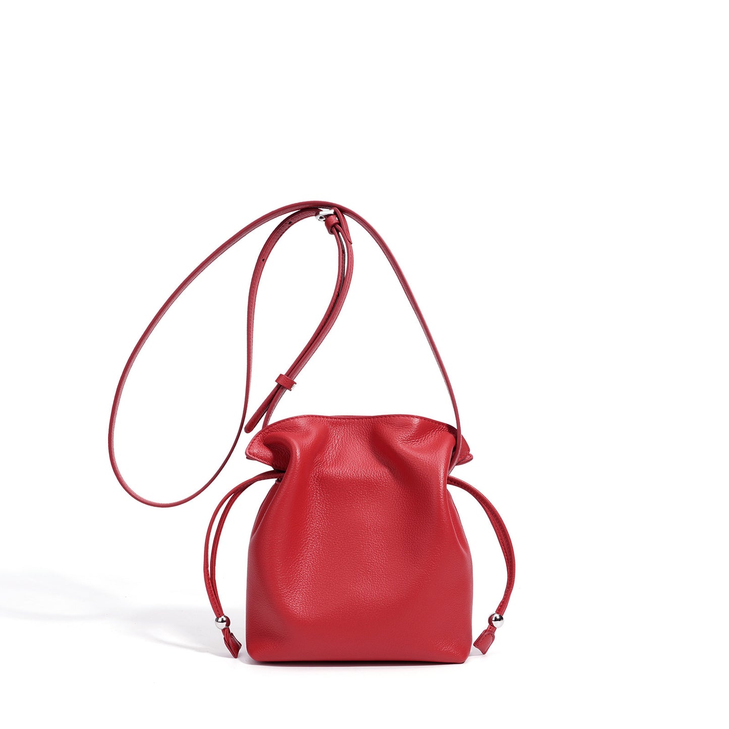Early Spring Solid Color Genuine Geometric Exquisite Women's Leather Bag