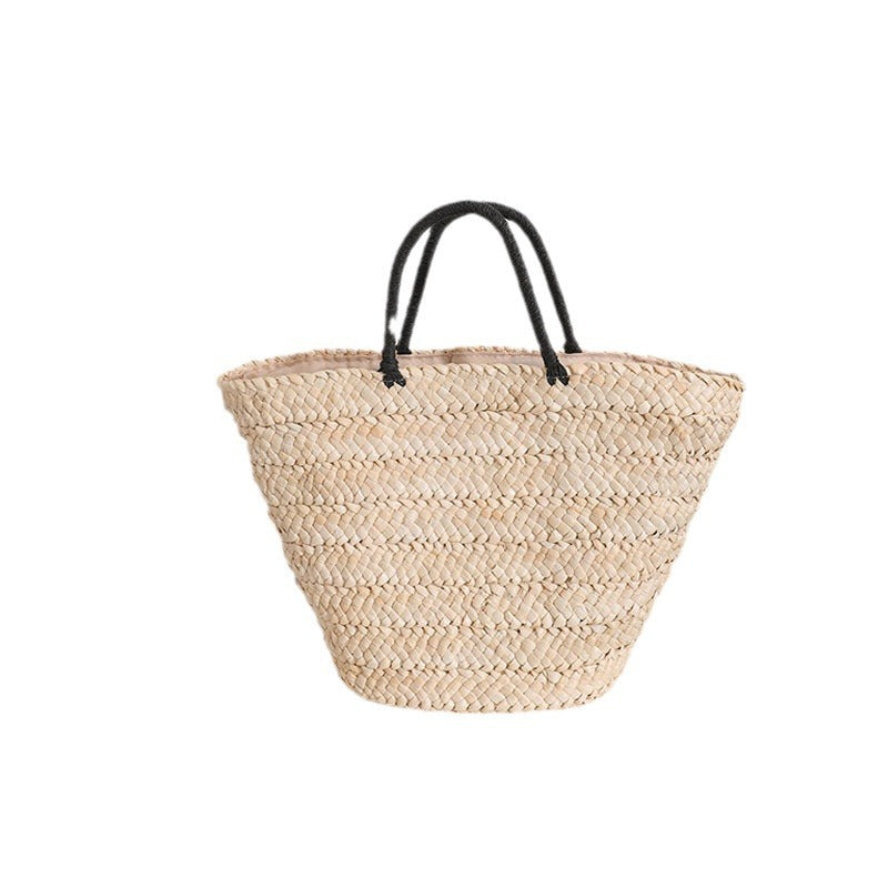 Korean Style Large Capacity Straw Simple Portable Natural Women's Handbag