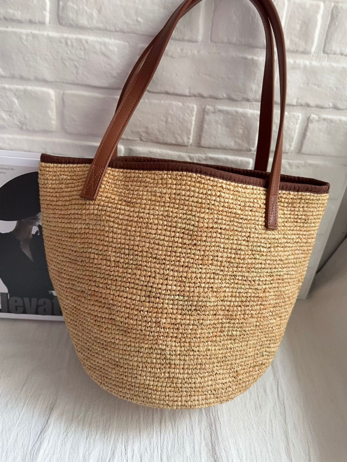 Hand-woven Portable Straw Seaside Vacation Beach Women's Shoulder Bag