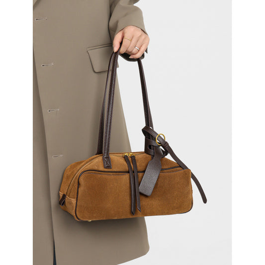 Women's Special Interest Light Luxury Niche Bowling Simple First Layer Bags