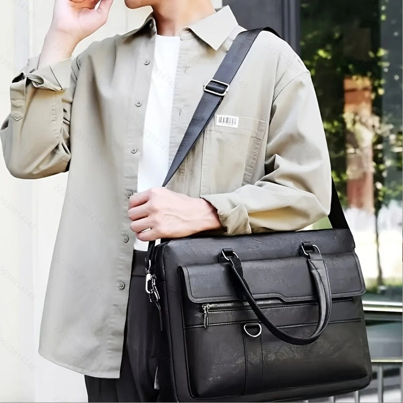 Men's Business Horizontal Computer Large Capacity Men's Shoulder Bag