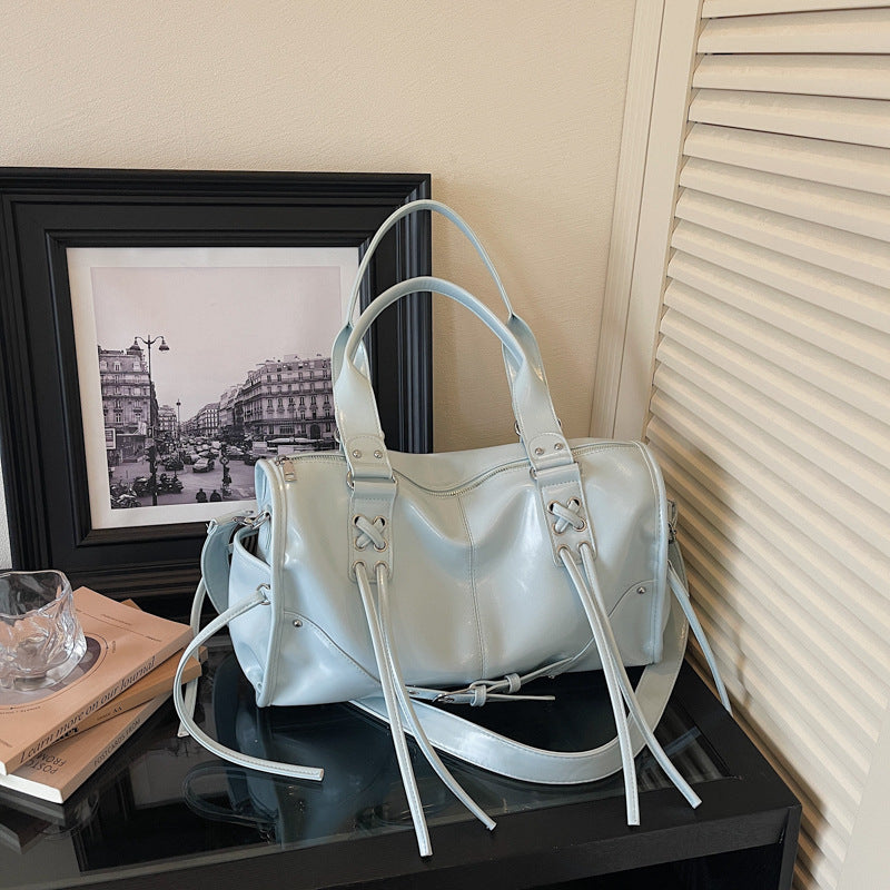 Women's Trendy Large Capacity Tassel Motorcycle Fashion Tote Bag