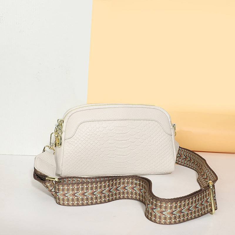 Women's Genuine Leather Simple Fashion Mobile Women's Messenger Bag