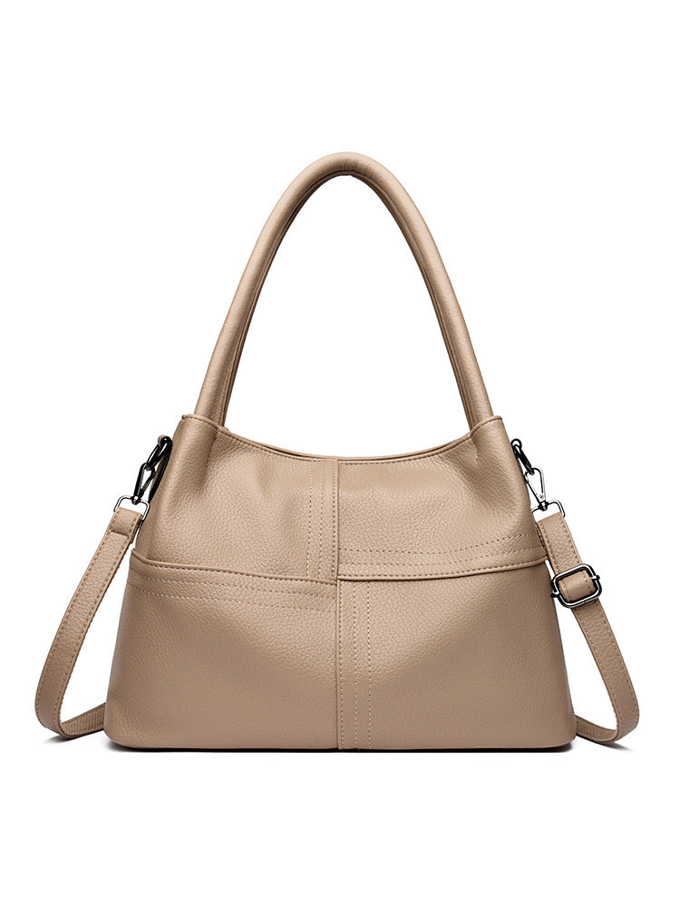 Women's Retro Soft Leather Large Capacity Commuter Tote Bags
