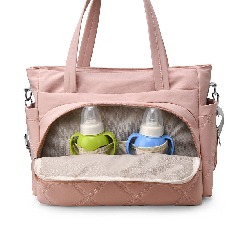 Maternity Mother Plaid Fabric Clothing Storage Milk Bottle Insulation Mummy Bag