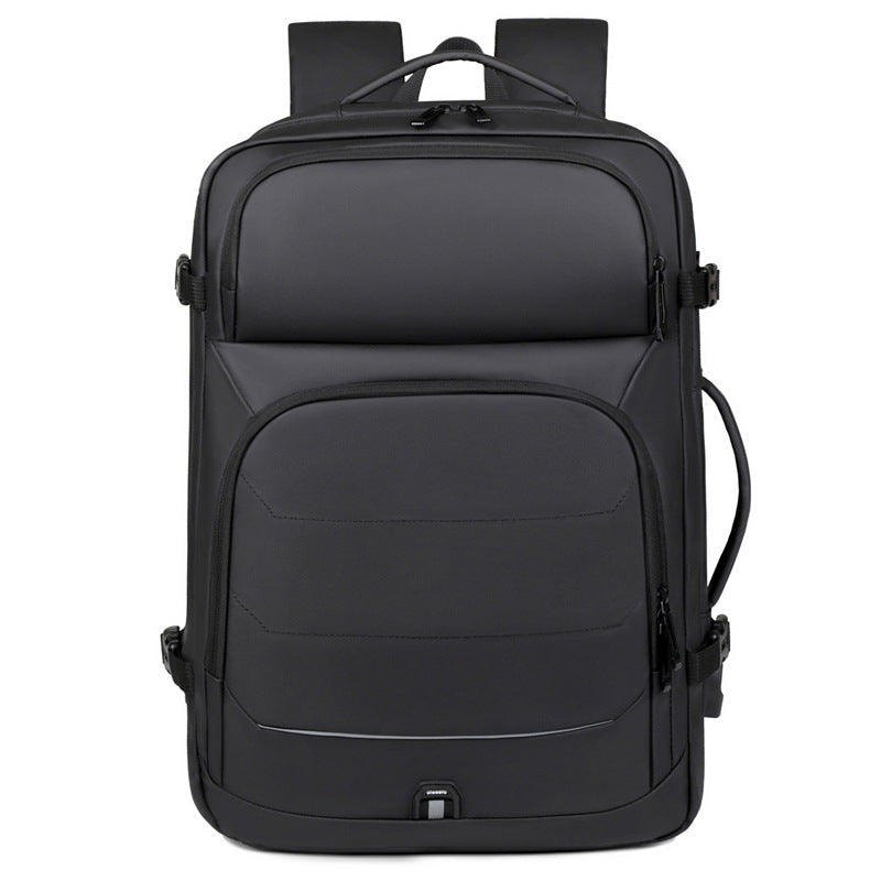 Men's Business Computer Expandable Large Capacity Simple Leisure Backpack