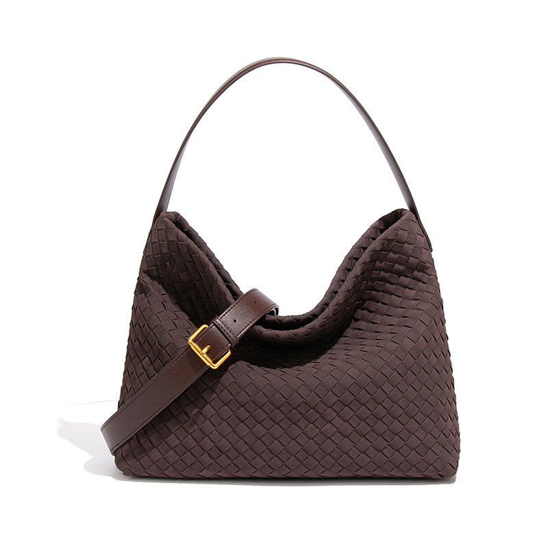 Women's Fashion Large Capacity Hand-woven Commuter Texture Bags