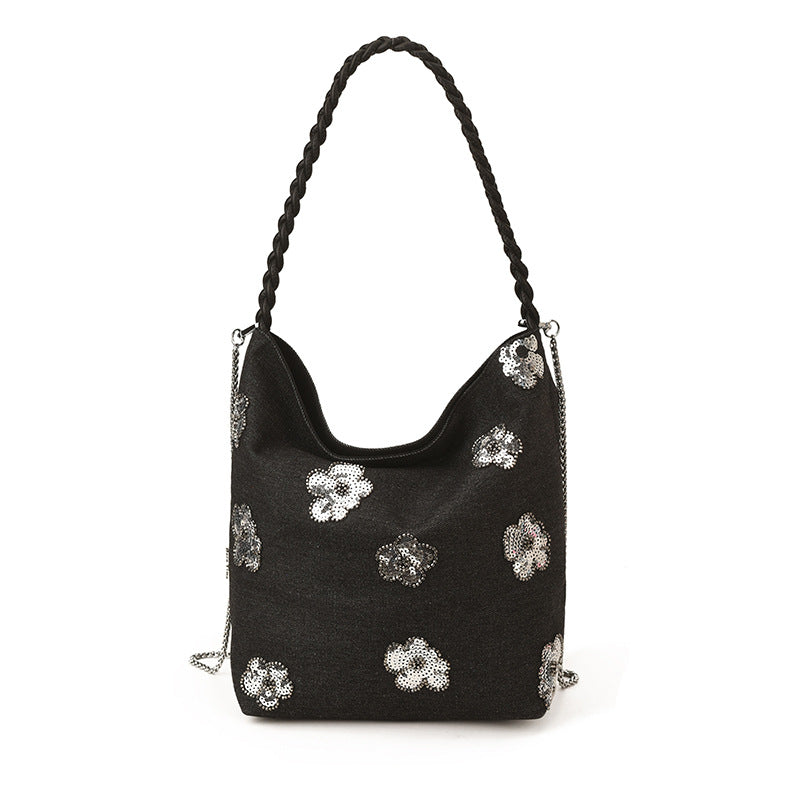 Suede Simple Fashion Design Portable Korean Women's Shoulder Bag