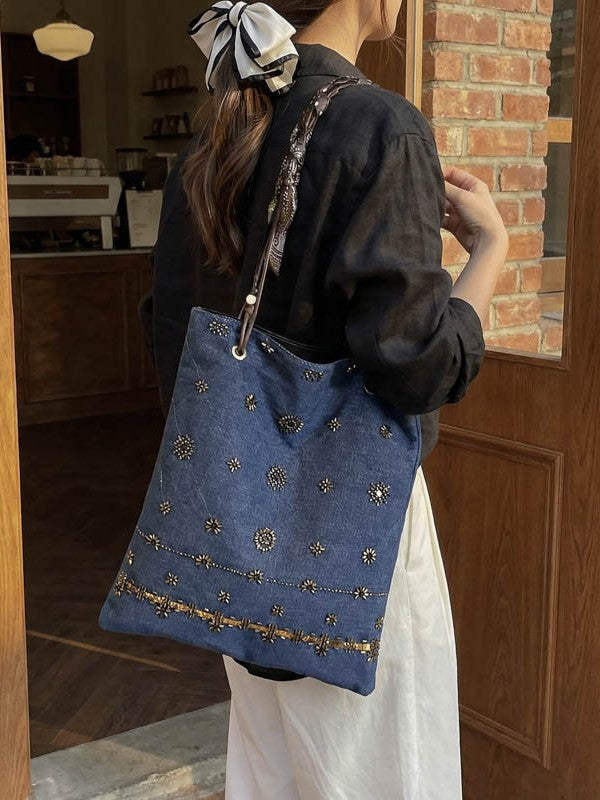 Women's Style Retro Embroidered Large Capacity Ethnic Women's Shoulder Bag