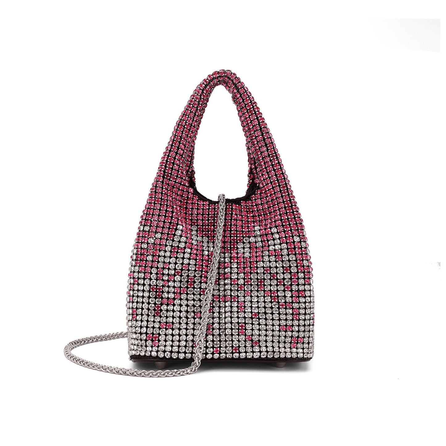 Women's Vest Diamond Summer Fashion Bucket-shaped Sier Lion Dinner Bag