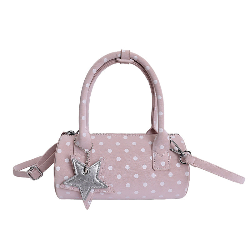 Women's Spring Fashion Carrying Polka Dot Printed Pillow Women's Messenger Bag