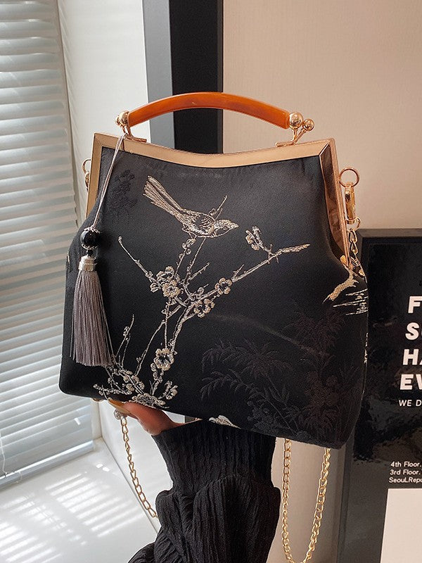 Women's Tassel Chinese Single Cheongsam Handmade Temperament Women's Handbag