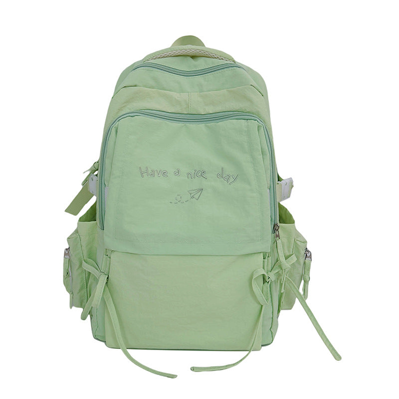 Women's Style Simple Sweet Large Capacity Computer Junior High College Student Schoolbag