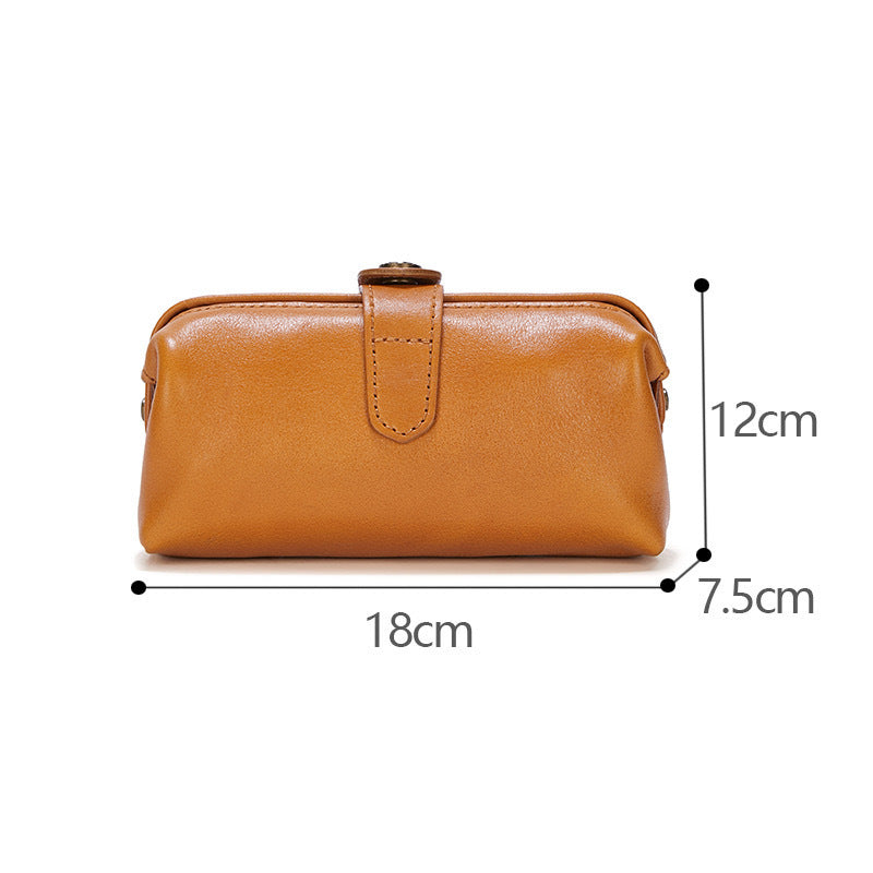 Classic Classy Women's Cowhide Clutch High-grade Women's Leather Bag
