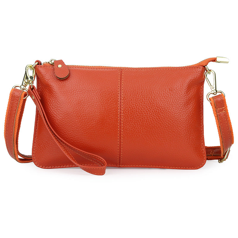 Women's Leather First Layer Cowhide With Wrist Women's Messenger Bag