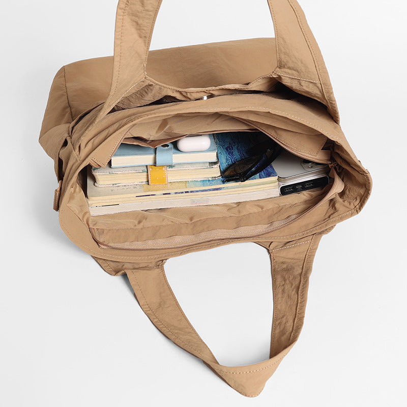 Women's Underarm Large Capacity Totes Nylon Cloth Pleated Bags