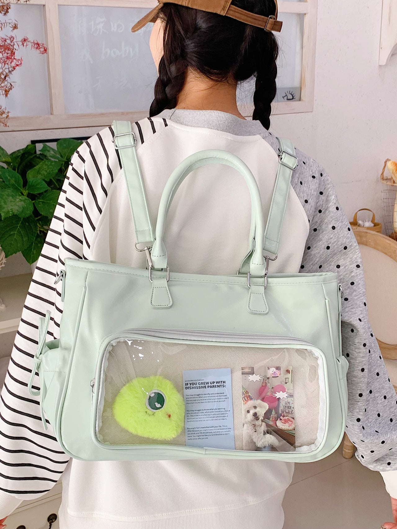Collection Lamp Large Capacity Cartoon Commuter Women's Shoulder Bag